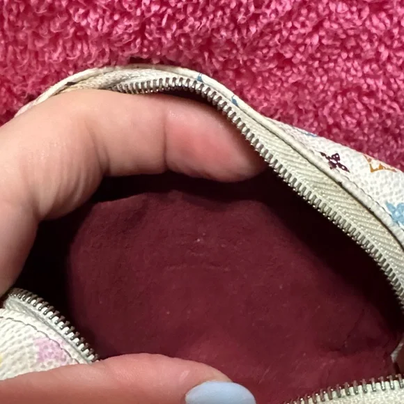Louis Vuitton White Multicolor Monogram Wristlet - Picture 9 of 11